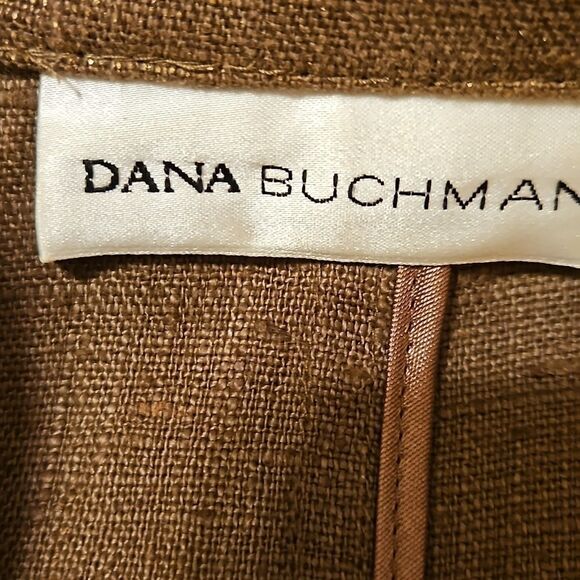 Dana Buchman Golden Brown linen jacket size 6 - Picture 7 of 11